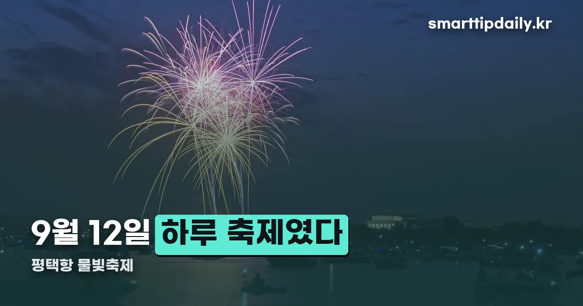 평택항 물빛축제 정리 썸네일