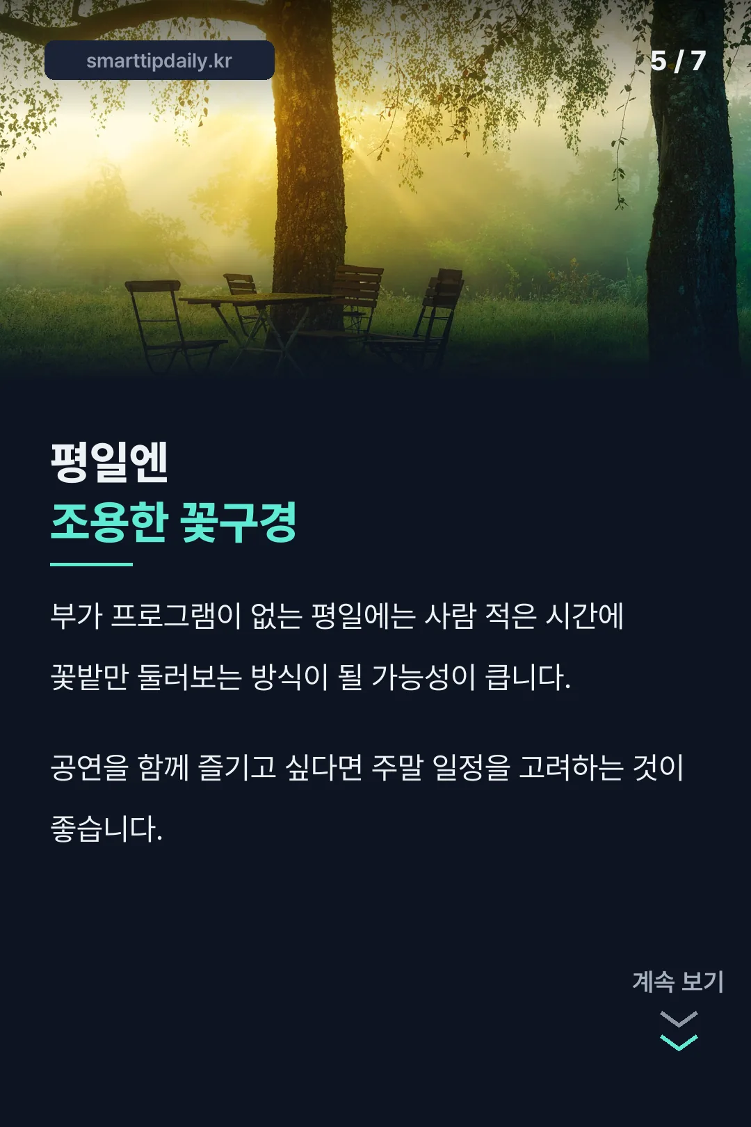 평일 방문 정보