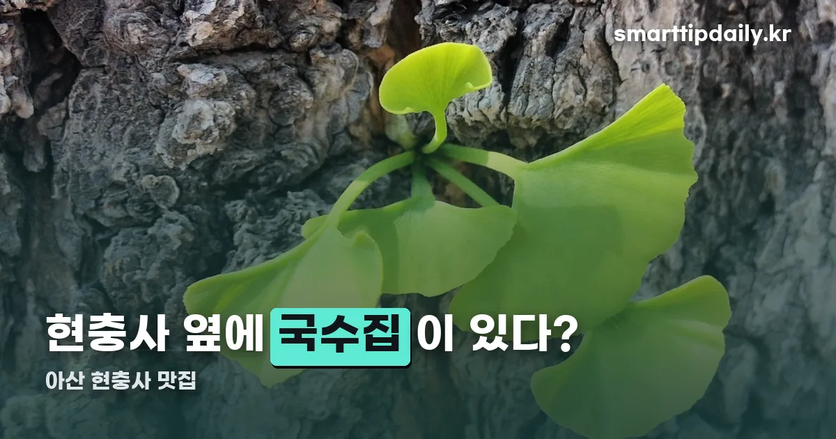 아산 현충사 맛집 정리 썸네일