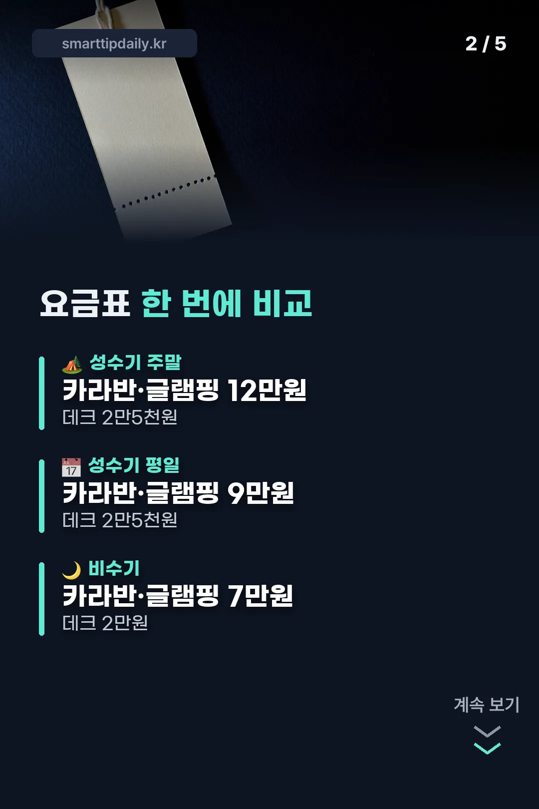 요금표 한눈에 보기